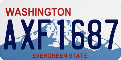 WA license plate AXF1687