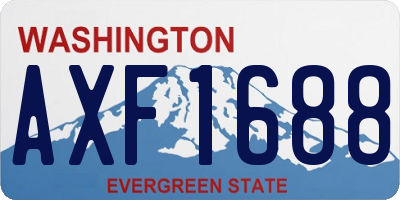 WA license plate AXF1688