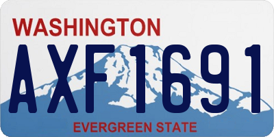 WA license plate AXF1691