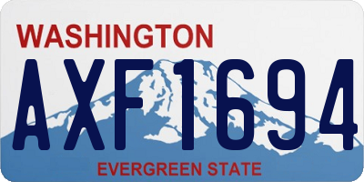 WA license plate AXF1694