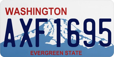 WA license plate AXF1695