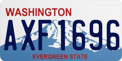 WA license plate AXF1696