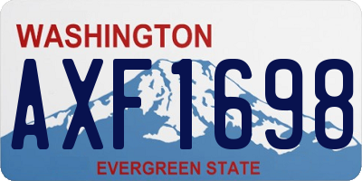 WA license plate AXF1698