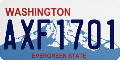 WA license plate AXF1701