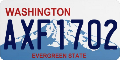 WA license plate AXF1702
