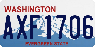 WA license plate AXF1706