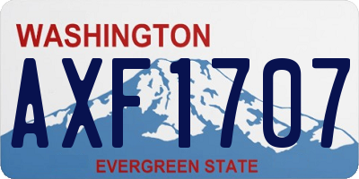 WA license plate AXF1707