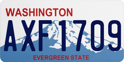 WA license plate AXF1709