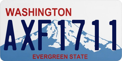 WA license plate AXF1711