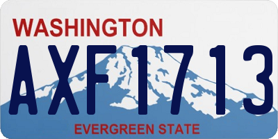 WA license plate AXF1713