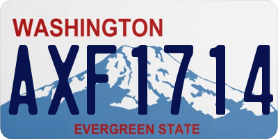 WA license plate AXF1714