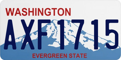 WA license plate AXF1715