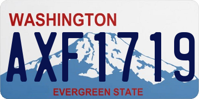 WA license plate AXF1719