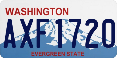 WA license plate AXF1720