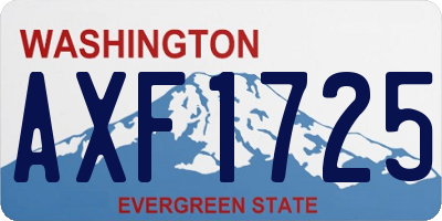 WA license plate AXF1725