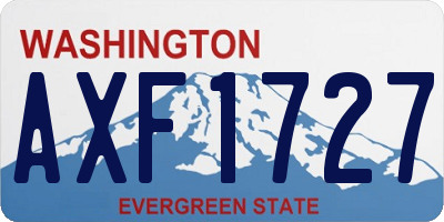 WA license plate AXF1727