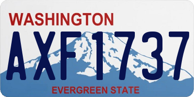 WA license plate AXF1737
