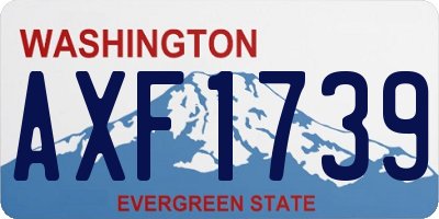 WA license plate AXF1739