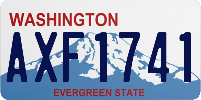 WA license plate AXF1741
