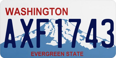 WA license plate AXF1743