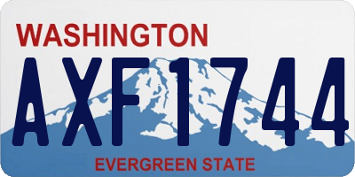 WA license plate AXF1744