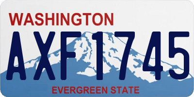 WA license plate AXF1745