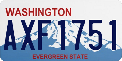 WA license plate AXF1751