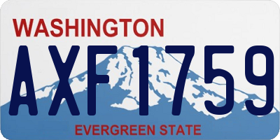 WA license plate AXF1759