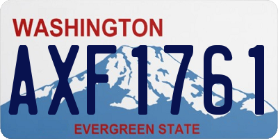 WA license plate AXF1761