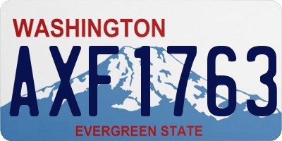 WA license plate AXF1763