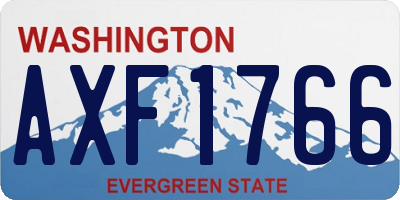WA license plate AXF1766