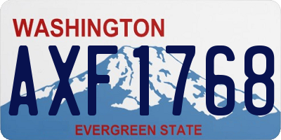 WA license plate AXF1768