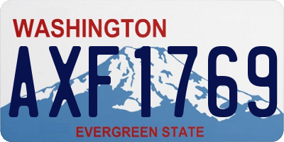 WA license plate AXF1769