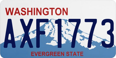 WA license plate AXF1773