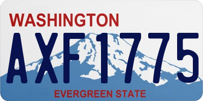 WA license plate AXF1775