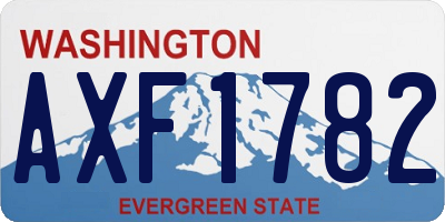 WA license plate AXF1782