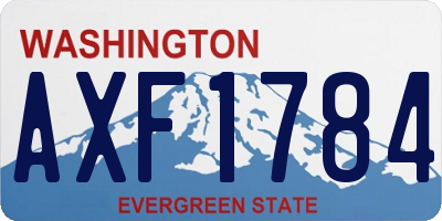WA license plate AXF1784
