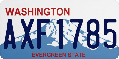 WA license plate AXF1785