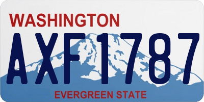 WA license plate AXF1787