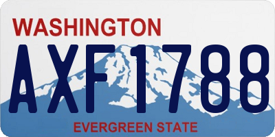 WA license plate AXF1788
