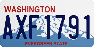WA license plate AXF1791