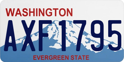 WA license plate AXF1795