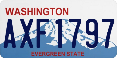WA license plate AXF1797