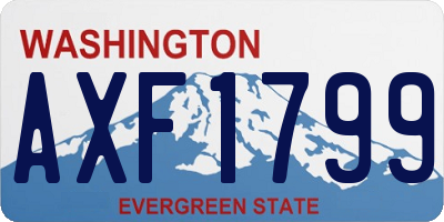 WA license plate AXF1799