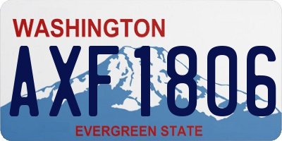 WA license plate AXF1806