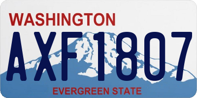 WA license plate AXF1807