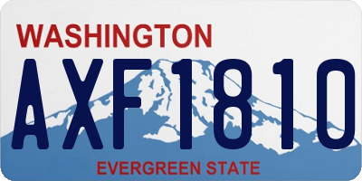 WA license plate AXF1810