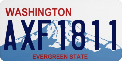 WA license plate AXF1811