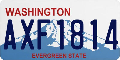 WA license plate AXF1814
