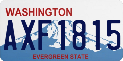 WA license plate AXF1815